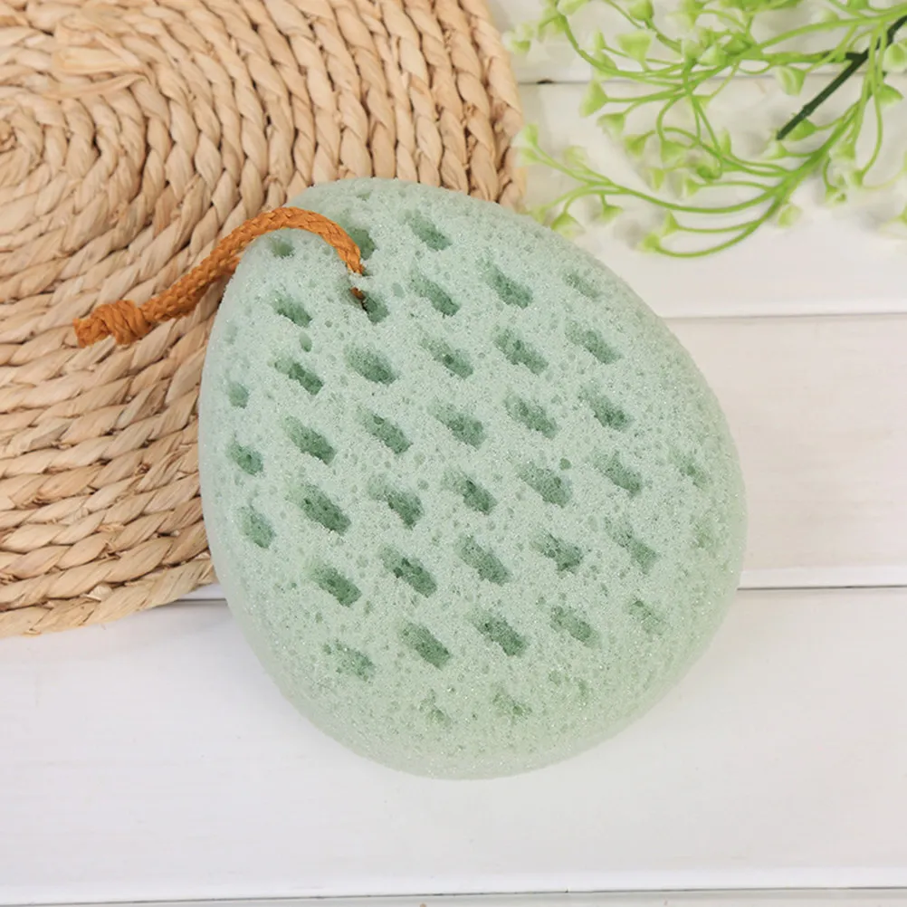 2Pcs Bath Brush Sponge Shower Exfoliating Tool Soft Absorbent Sponge for Head to Toe Cleansing Oily Dry Skin Friendly Rope Hang