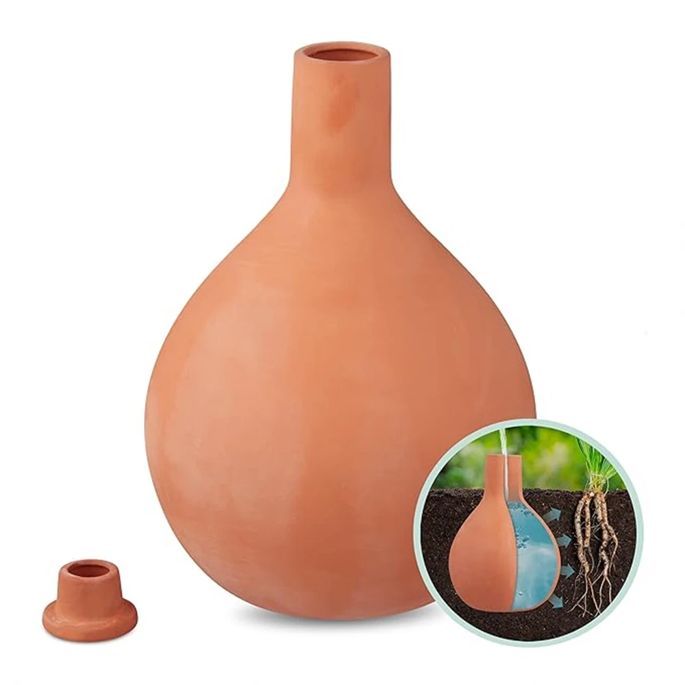 

Plant Watering Globes with Lids Clay Garden Irrigation System Automatic Watering System Design Durable Watering Outside Plants