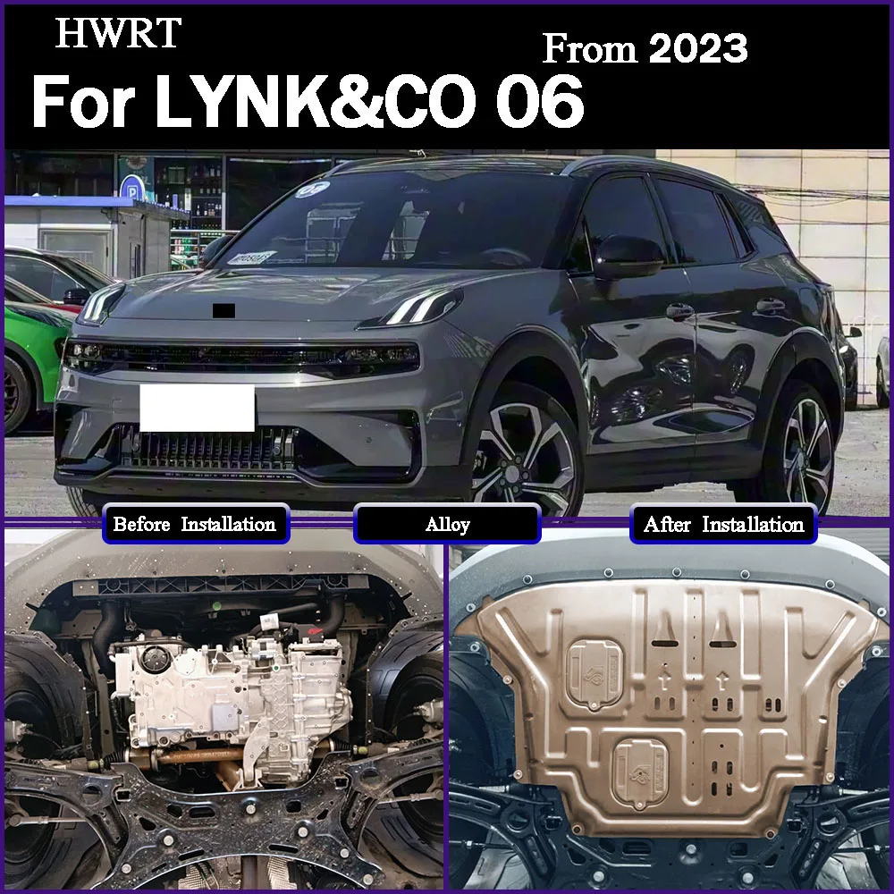 

Car Engine Lower Guard Plate For LYNK&CO 06 2023 1.5T Aviation Aluminum Chassis Armor Guard Car Modification Accessories