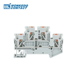 10Pcs PTTB2.5 Double-level Terminal Block Push-in Connection Din Rail Mounting 2.5mm² Two-layer Wire Connector PTTB 2.5