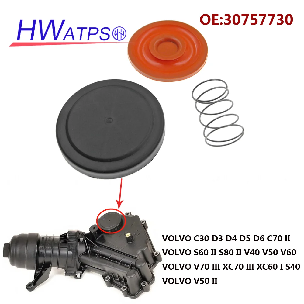 Valve Cover & Diaphragm For VOLVO C30 D3 D4 D5 D6 C70 II S60 II S80 II V40 V50 V60 V70 III XC70 III XC60 I S40 V50 II 30757730