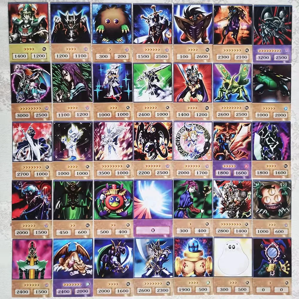 Yu-Gi-Oh Anime Cards Blue Eyes Dark Magician Exodia Obelisk Slifer Ra Yugioh DM 100pcs carta fai da te regalo di natale per bambini