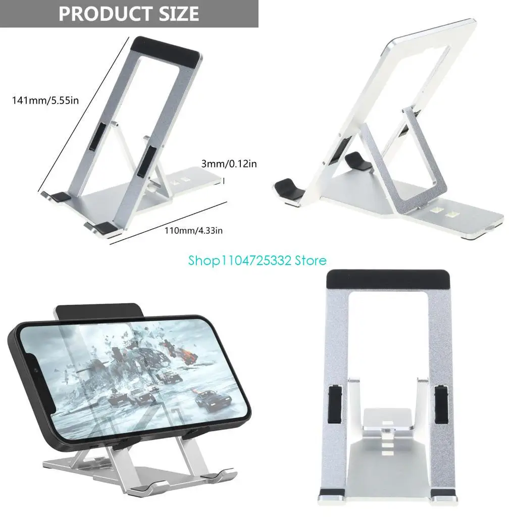 

P5EA Smartphone Dock Mount Foldable Table Top Cellphone Tablet Support Cradle Holder