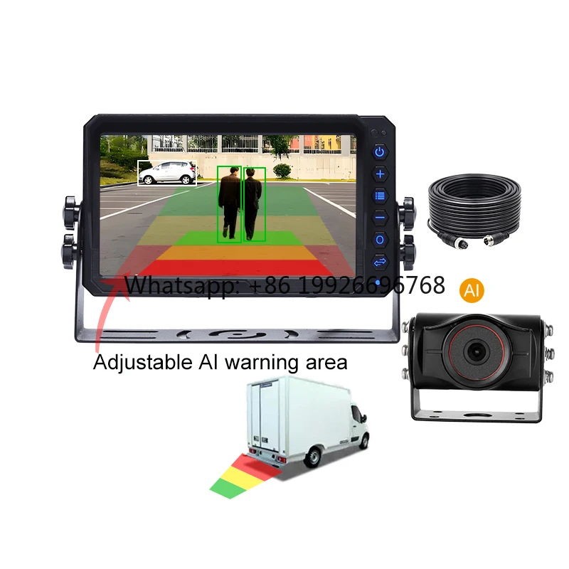 

DC12-24V AI-BSD Waterproof Camera System for Forklift Truck Bus Adjustable Warning Area Multiple Voice Reminders AHD Image
