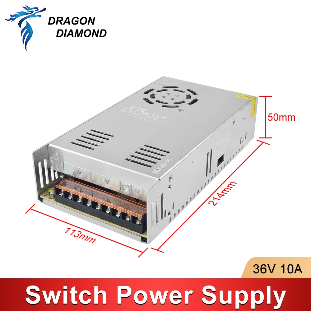 DRAGON DIAMOND Switch Power Supply Output Transformer 36V 10A For Stepper Motor Driver CO2 Laser CNC Engraver Machine