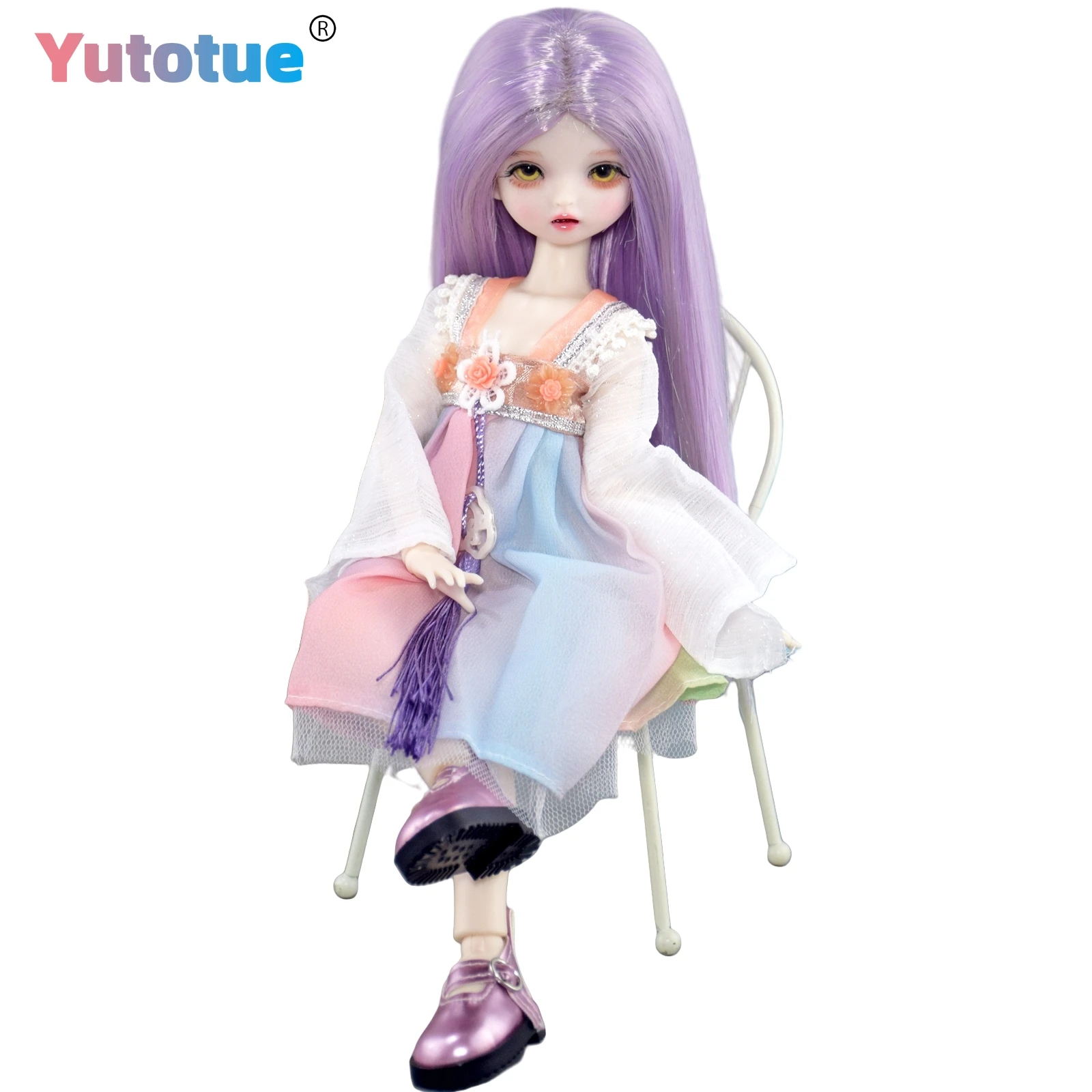 

YUTOTUE 30 см, кукла для девочек, желтые глаза, макияж, лицо, сустав, тело со старинной одеждой, полный комплект, милая кукла, игрушка, подарок для детей