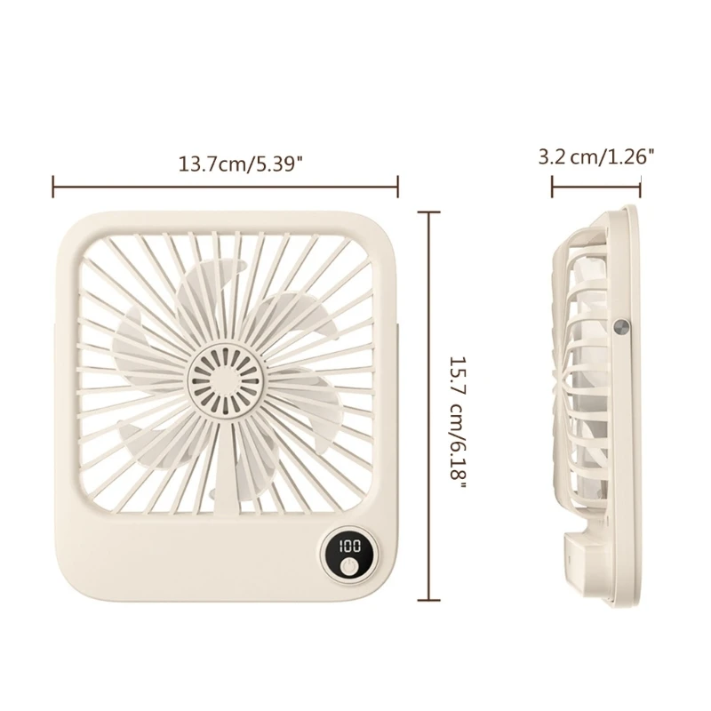 Lichtgewicht bureauventilator Kleine USB-ventilator Oplaadbare ventilator Kantoorventilator Campingventilator A0NC