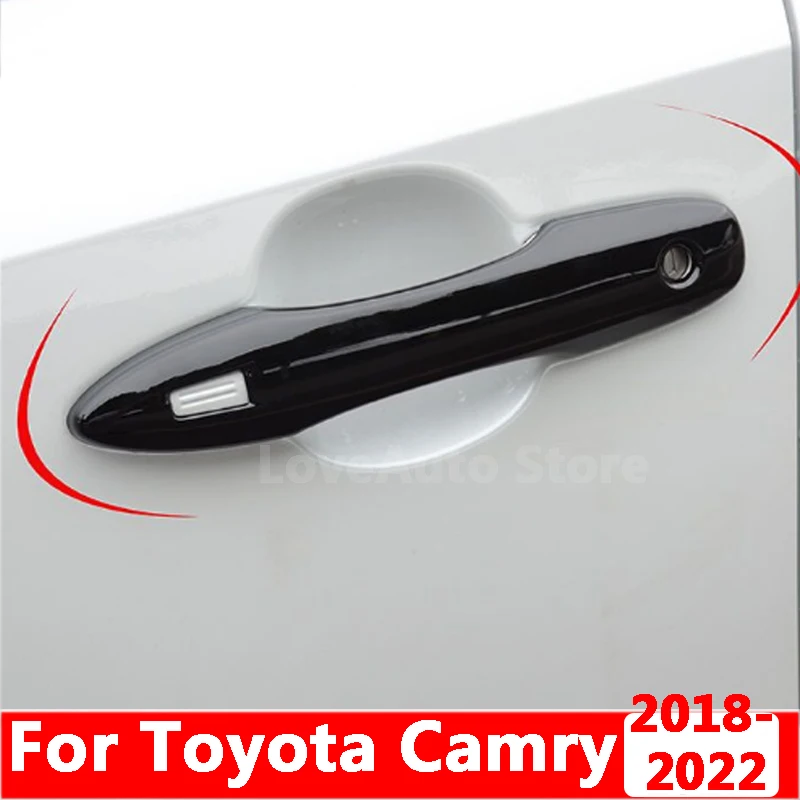 For Toyota Camry XV70 2018 2019 2020 2021 2022 Car ABS Chrome Door Handle Cover Body Exterior Decoration Accessories Cover