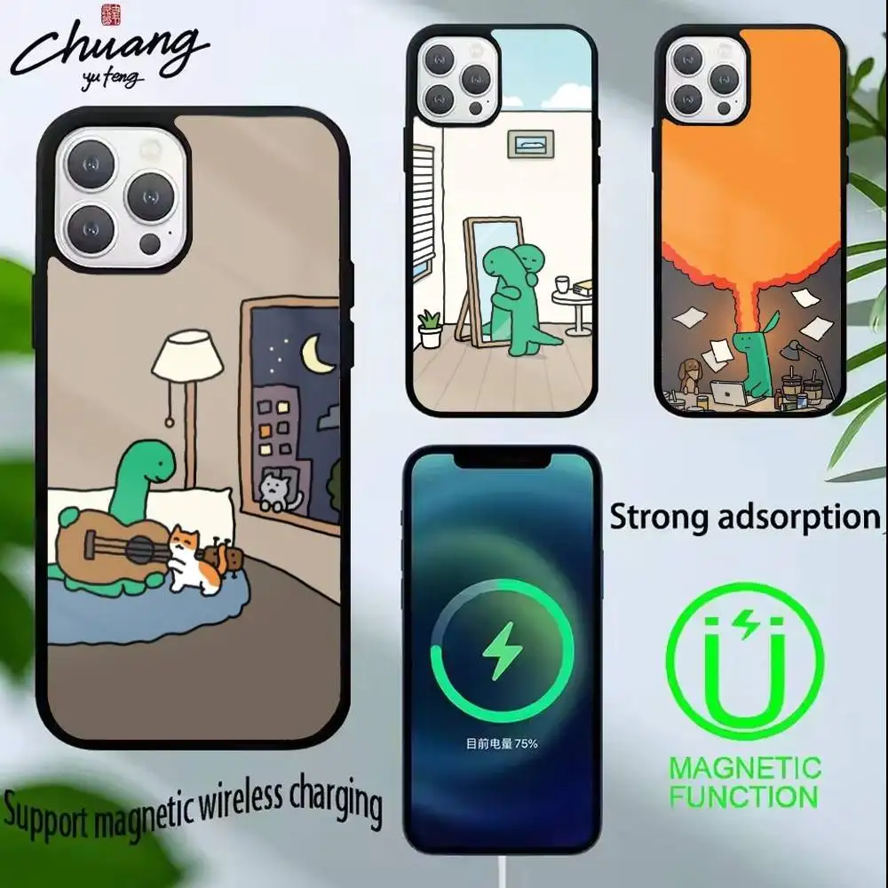 

Lovely J-Joguman Studios Phone Case For iPhone 14,16,15,13,17,12,Plus,Pro,Max Magnetic For Magsafe Frosted Cover