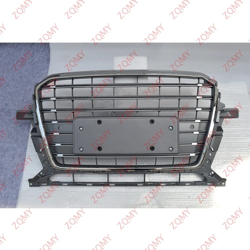 

With/Logo For Audi Q5 Q5L 2013 2014 2015 16 2017 Car Front Bumper Grille Centre Panel Styling Upper Grill (Modify For SQ5 style)