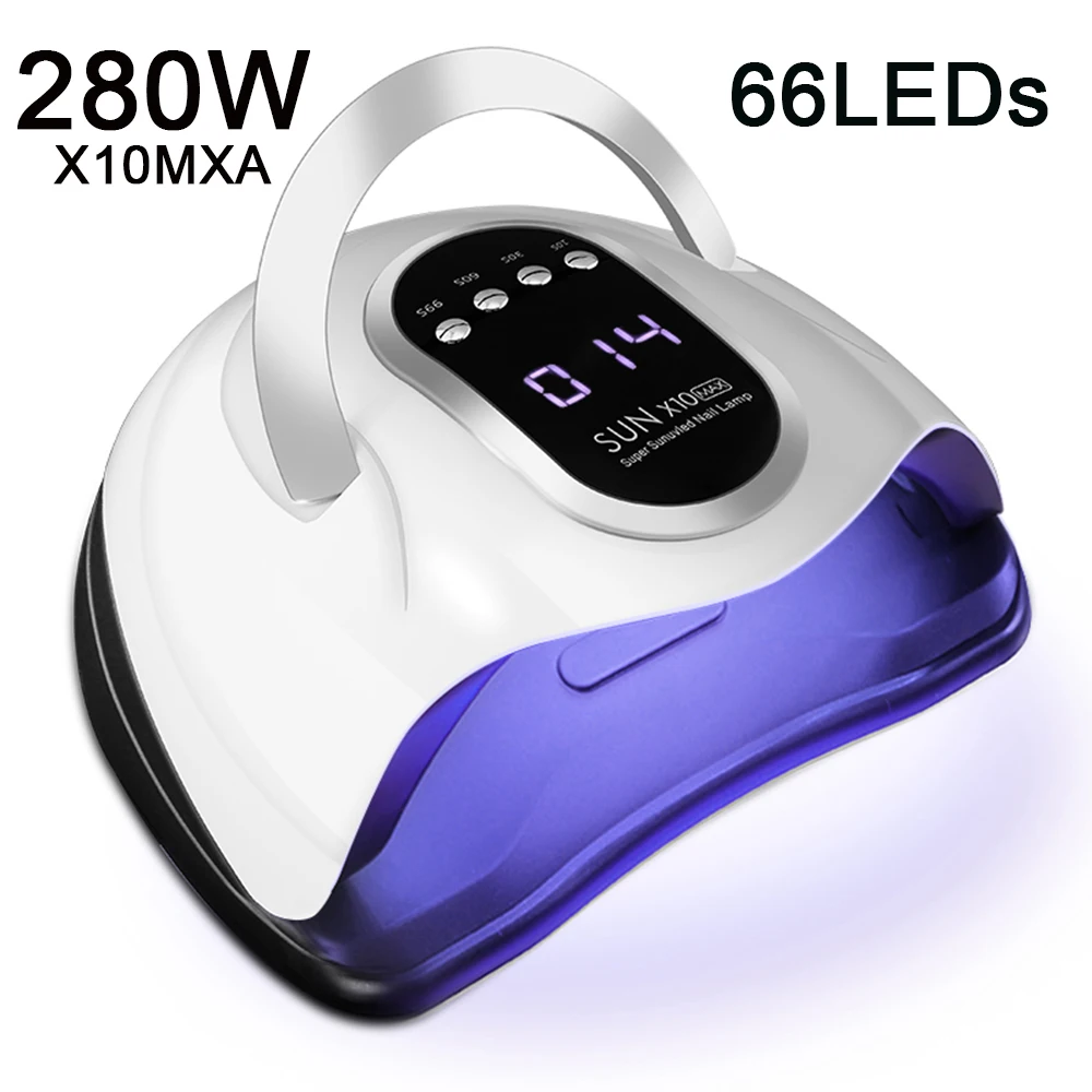 

66 светодиодная мощная лампа для ногтей Профессиональная УФ-светодиодная гелевая сушилка для ногтей с 4 таймерами и датчиками Инструмент для маникюра и отверждения салона
