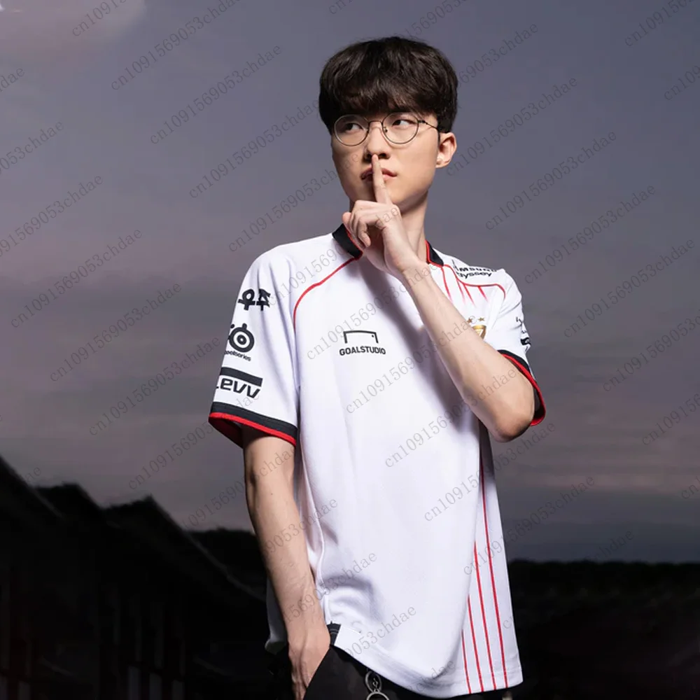 2024 New Arrival Style SKT elecom T1 Worlds Player Faker Jersey League of Legends World Series Jersey Game Master Must Have Tops