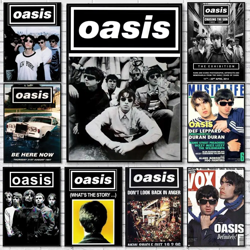 Pegatina autoadhesiva con diseño de Oasis, The R-Rain Cool O-Oasis, para sala de juegos, dormitorio, pasillo, decoración de pared del hogar, regalo elegante