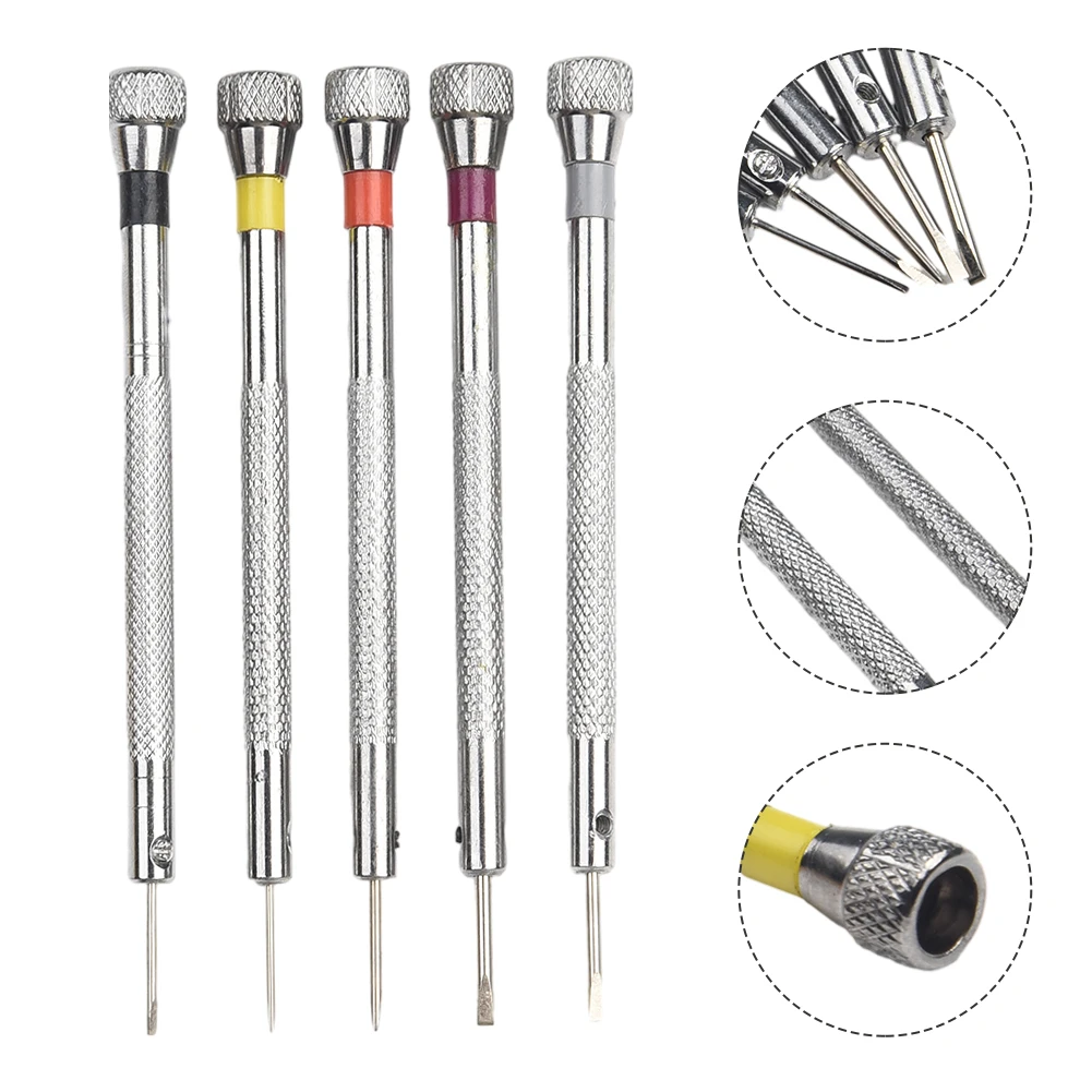 5Pcs Precision Screwdriver Eyeglasses Watch Jewelry Watchmaker Repair Tool Set Watch Disassembly Repair Screwdriver