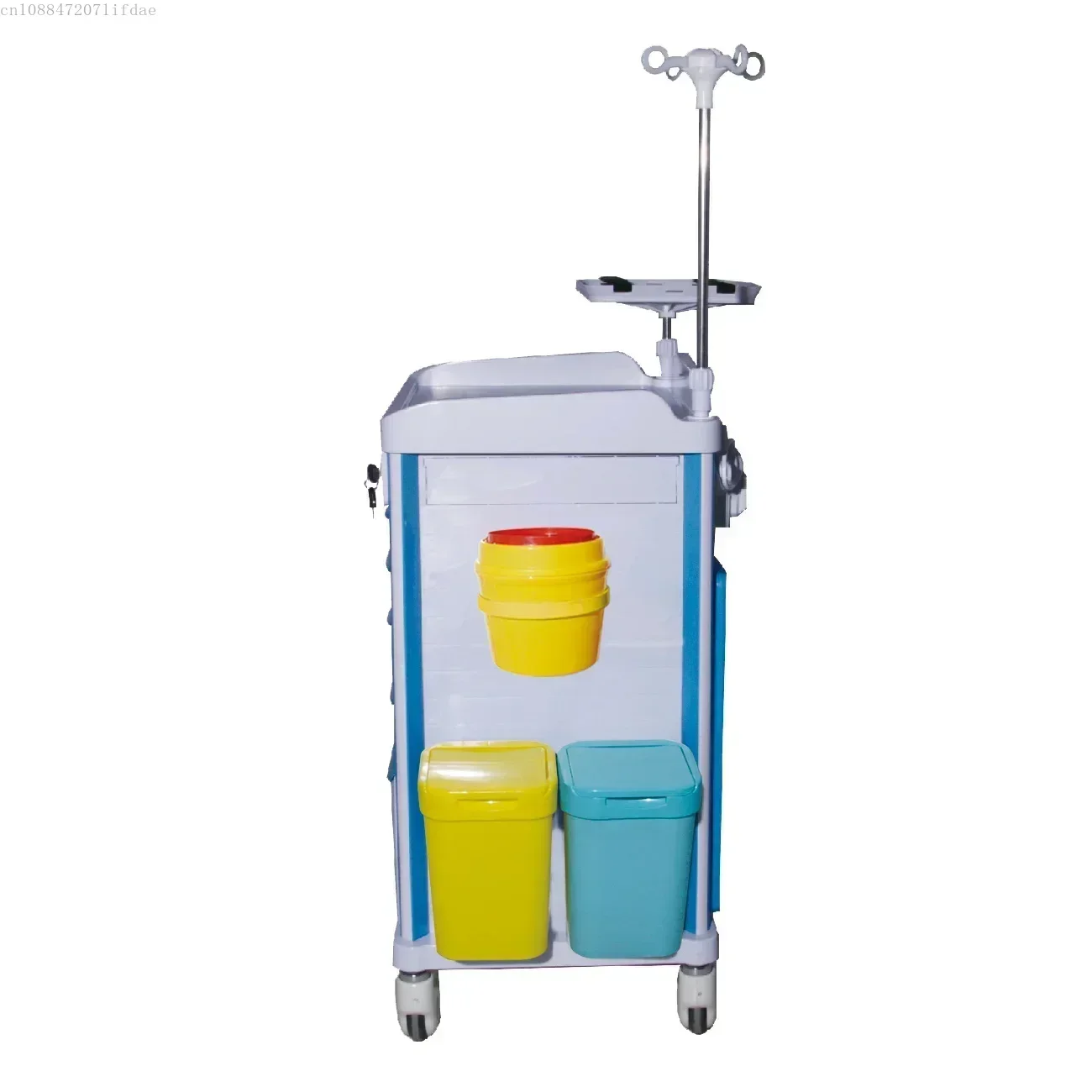 

Factory Price ABS Hospital Trolley Cart ABS Medical Emergency Trolley with Big Drawers