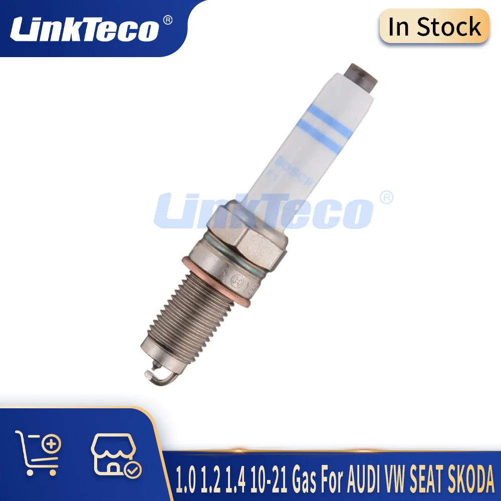 4pcs Auto Engine Parts Spark Plug Fit Kit 1.0 1.2 1.4 L T 10-21 Gas For AUDI A1 A3 A4 A5 Q2 Q3 A4L SEAT SKODA VW 1.0L 1.2L 1.4L