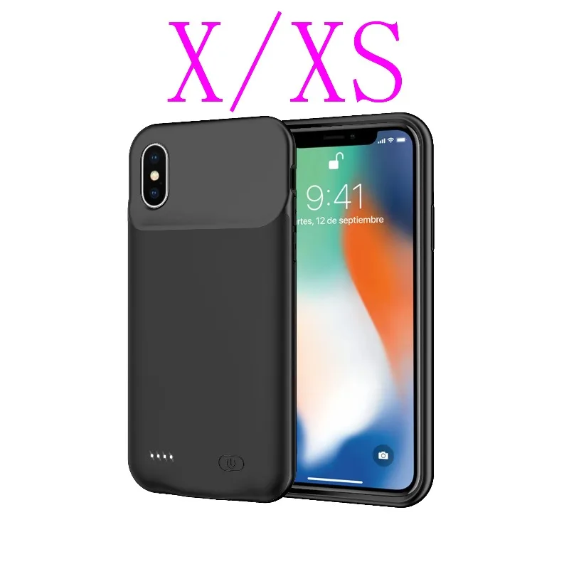 Étui de chargeur de batterie pour IPhone X, 5V, 6800mAh, pour IPhone XS/XR/XS Max, charge sans fil, batterie externe, couvercle de charge magnétique