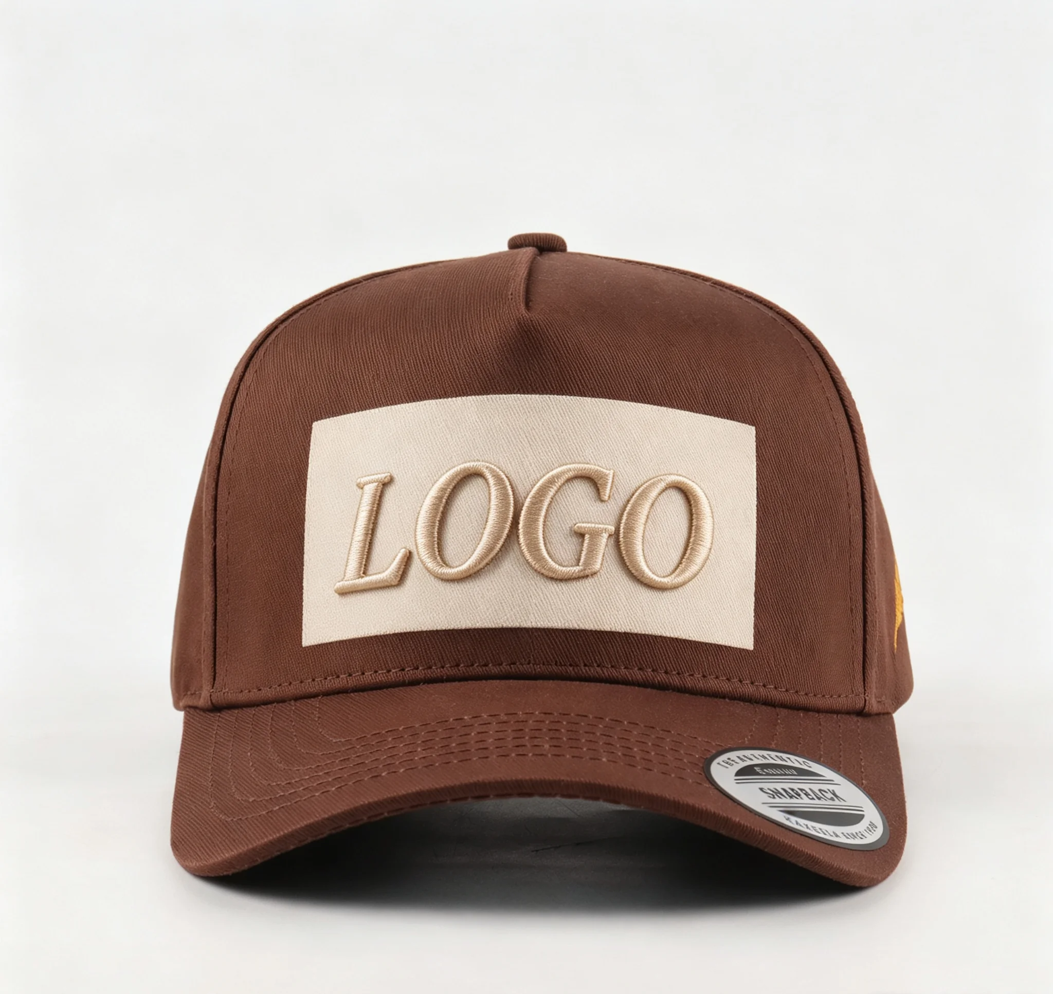 Custom High Profile 5 Panel Snapback Hat Structured Cotton Twill Two Tone Trucker Cap with 3D Embroidery Logo