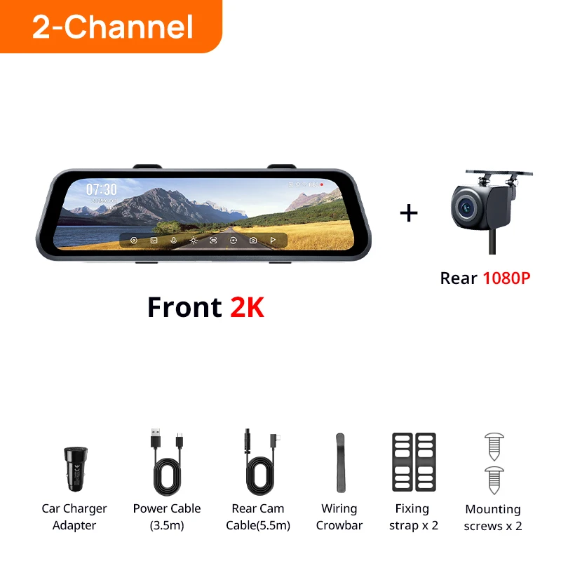 70mai Dash Cam S410 Touch Screen Full View 1944P External GPS 24H