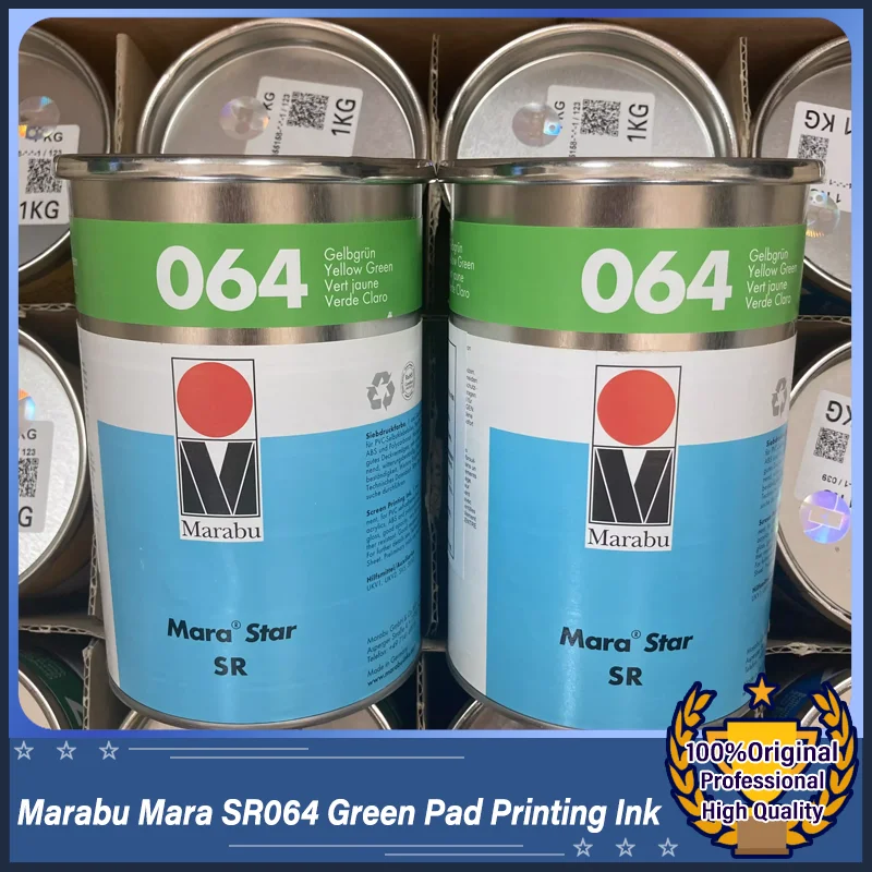 Marabu Original German Mara Ink SR064 Green Alcohol-Resistant Premium Screen and Pad Printing Ink for Plastics