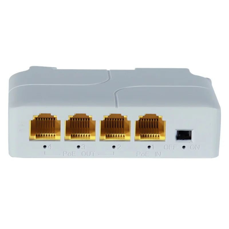قم بتوصيل وتشغيل مفتاح مكرر شبكة جيجابت مع 4 منافذ، وموسع POE 100/1000M، مثالي لمفتاح PoE، وكاميرا NVR IP، وAP