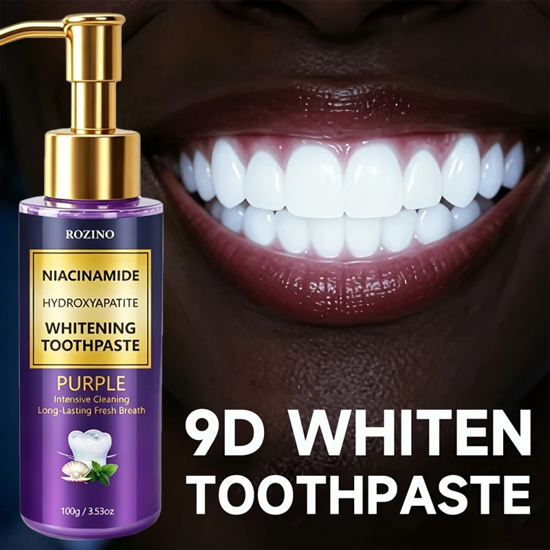 Hydroxyapatite Toothpaste, Containing 10% Hydroxyapatite, Deep Cleaning Paste with Peppermint Essential Oil, Freshens Breath, Strengthens Teeth Care, Basic Cleaning, Suitable for Everyone
