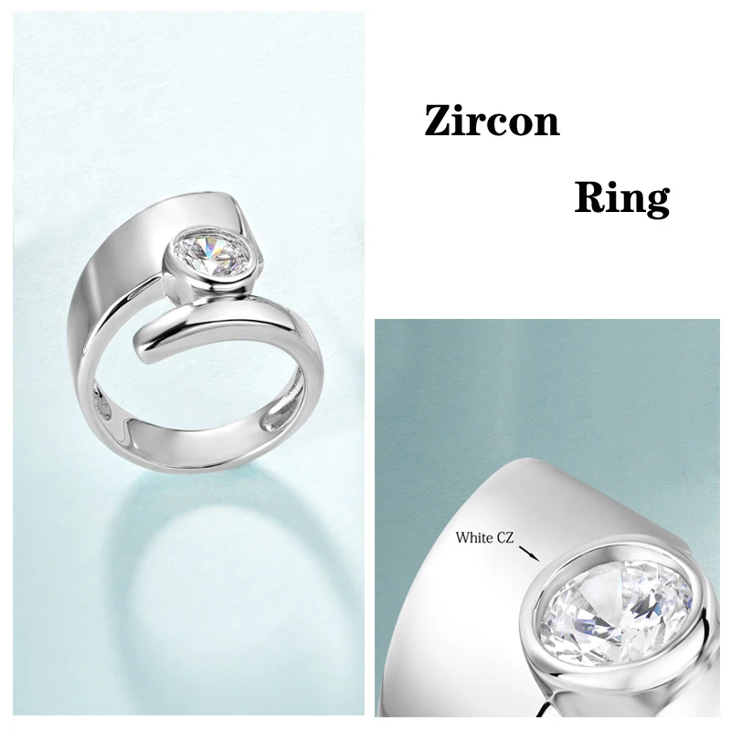 

LAYA 925 Sterling Silver Simple High Quality Zircon Triangle Crossing Irregular Finger Ring For Women Fashion Jewelry 2026 Trend