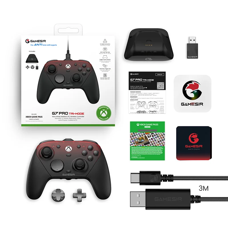 GameSir G7 Pro Schwarz Weiß - Xbox Gaming-Controller Kabelgebundenes Gamepad für Xbox Series X | S, Steam, PC, Android