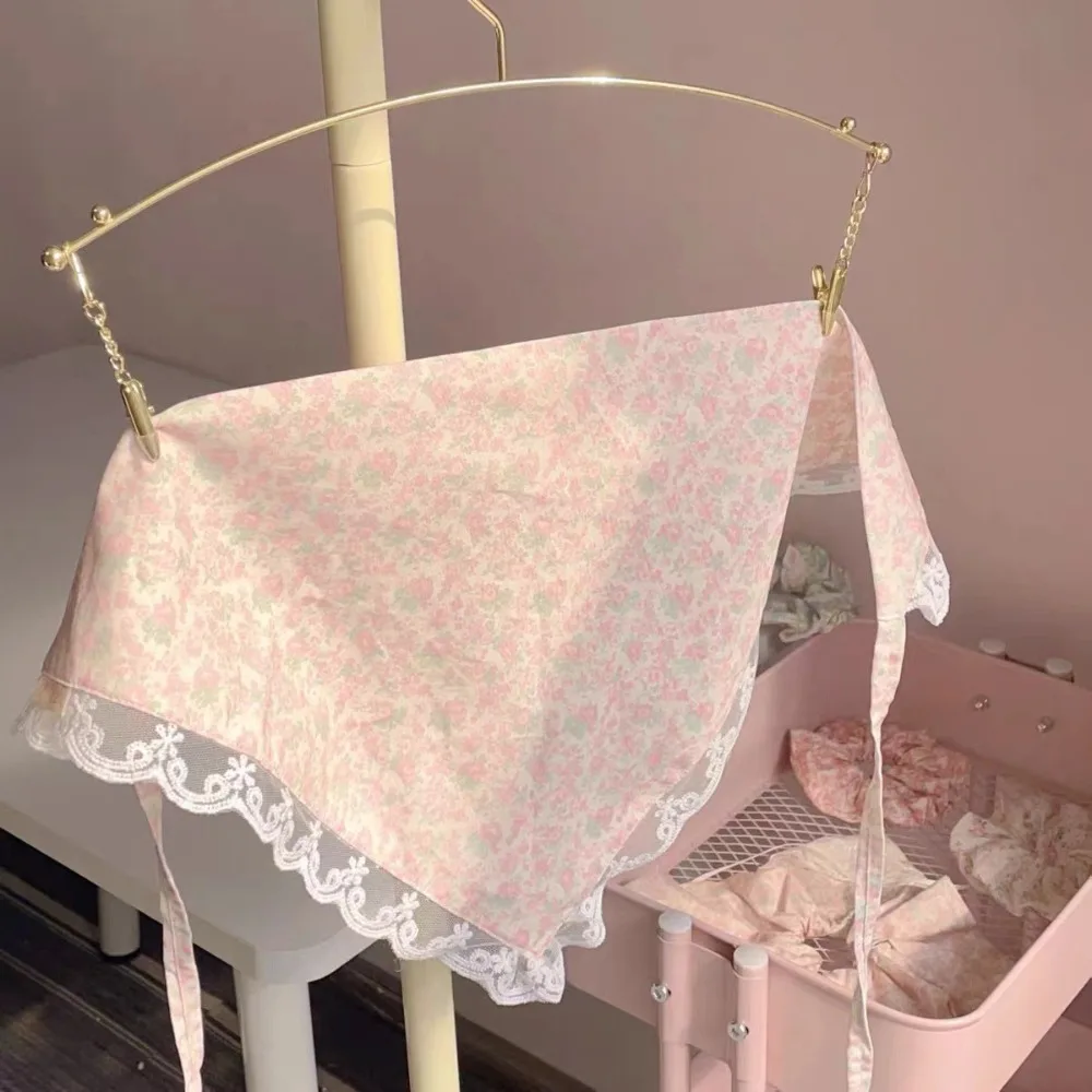 

Korean Lace Hair Scarf Seersucker Solid Color Hair Bands Bowknot Hair Accessories Girl