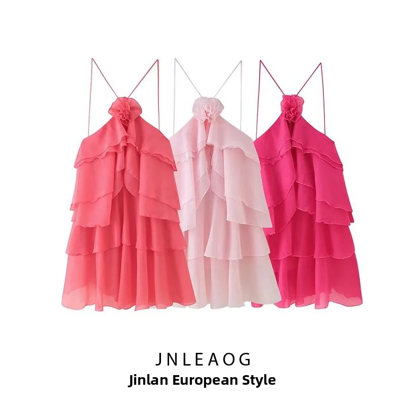 Ele jupe ort superposée de couleur t-shirt avec dentelle Design automne nouveauté femme Faion taille haute fibre de polyester décontractée...