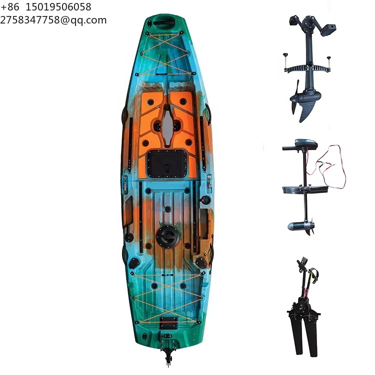 New Designed 10ft 1 Person Modular Fishing Kayak With Pedals Detachable Foldable Kayak Suit for Electric Motor