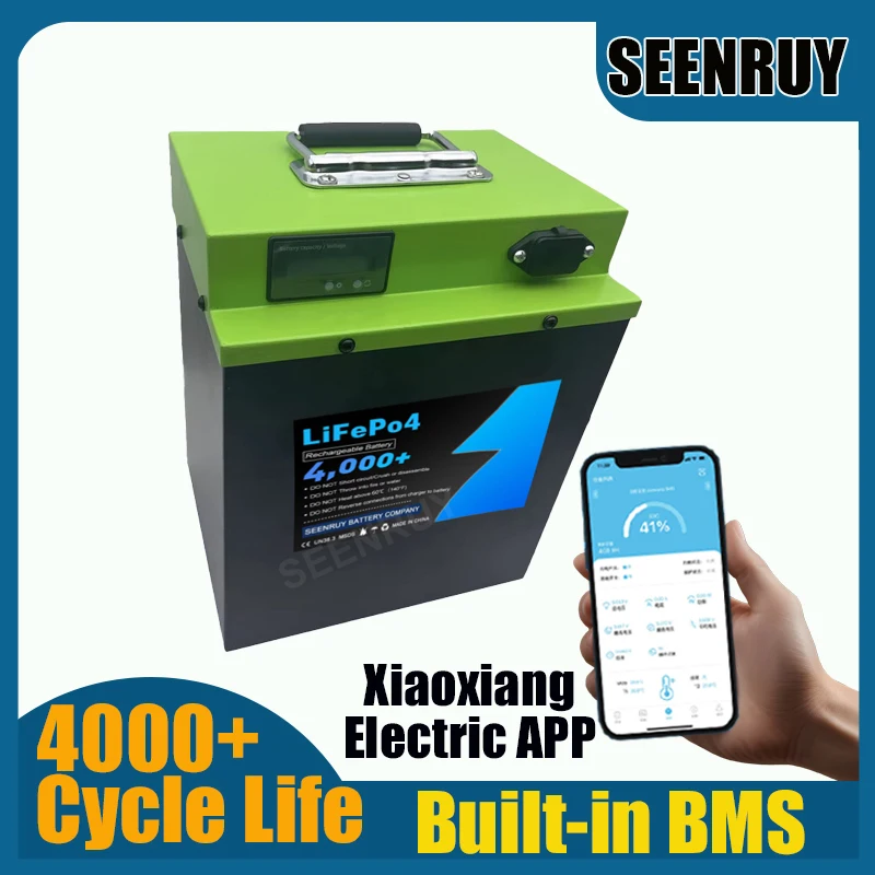 بطارية ليثيوم 48 فولت 70 أمبير مع BMS 80A 100A 120A 150A 200A للسيارات الكهربائية كرسي متحرك RV محطة طاقة محمولة رافعة شوكية