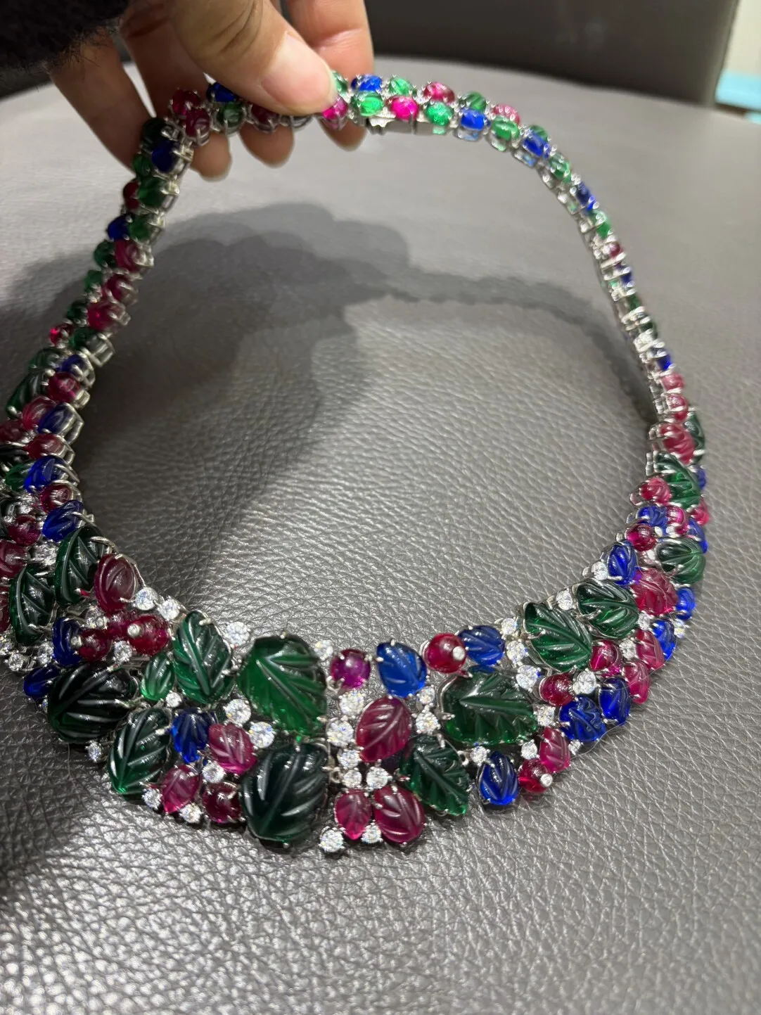 fruit art necklace multi color party 925 sterling silver with cubic zircon fine women jewelry