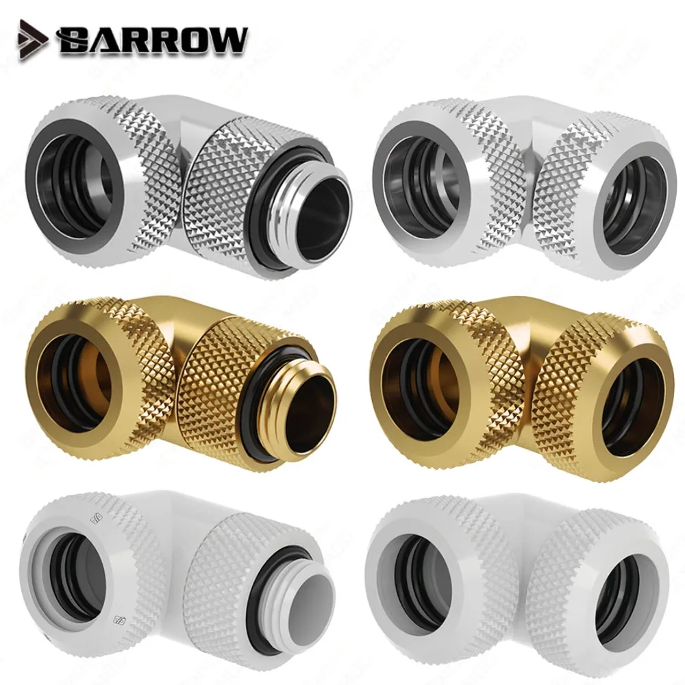 Raccordi di raffreddamento ad acqua Barrow Parti di collegamento per tubi in ottone curvi da 90 gradi F-F/M-F Filettatura G1/4 OD12mm/14mm Custodia per PC MOD TWT90KN