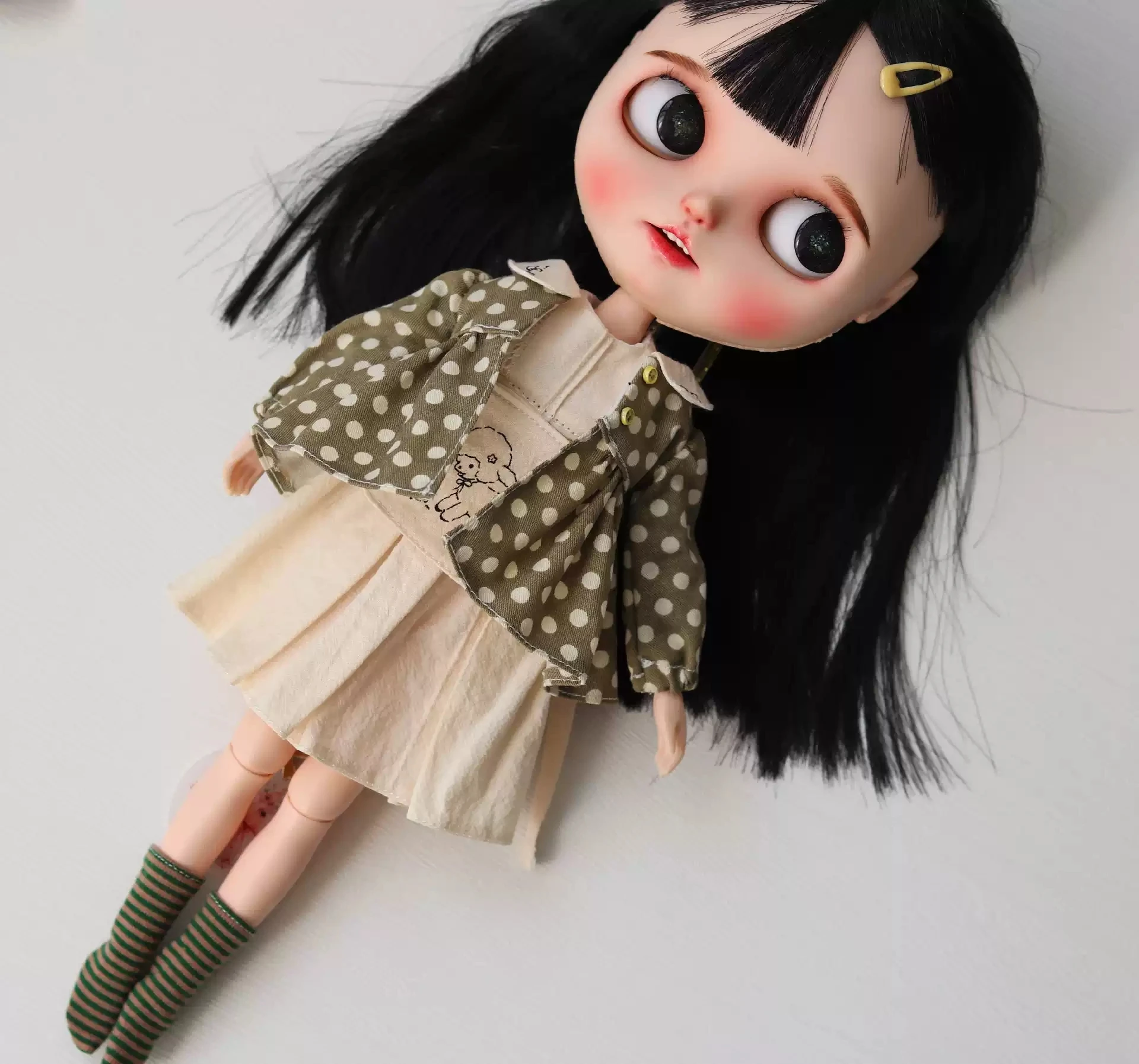 2026 Dula Doll Clothes Dress Polka dot coat skirt Blythe Qbaby ob24 ob22 ob11 Azone Licca ICY JerryB 1/6  Doll Accessories