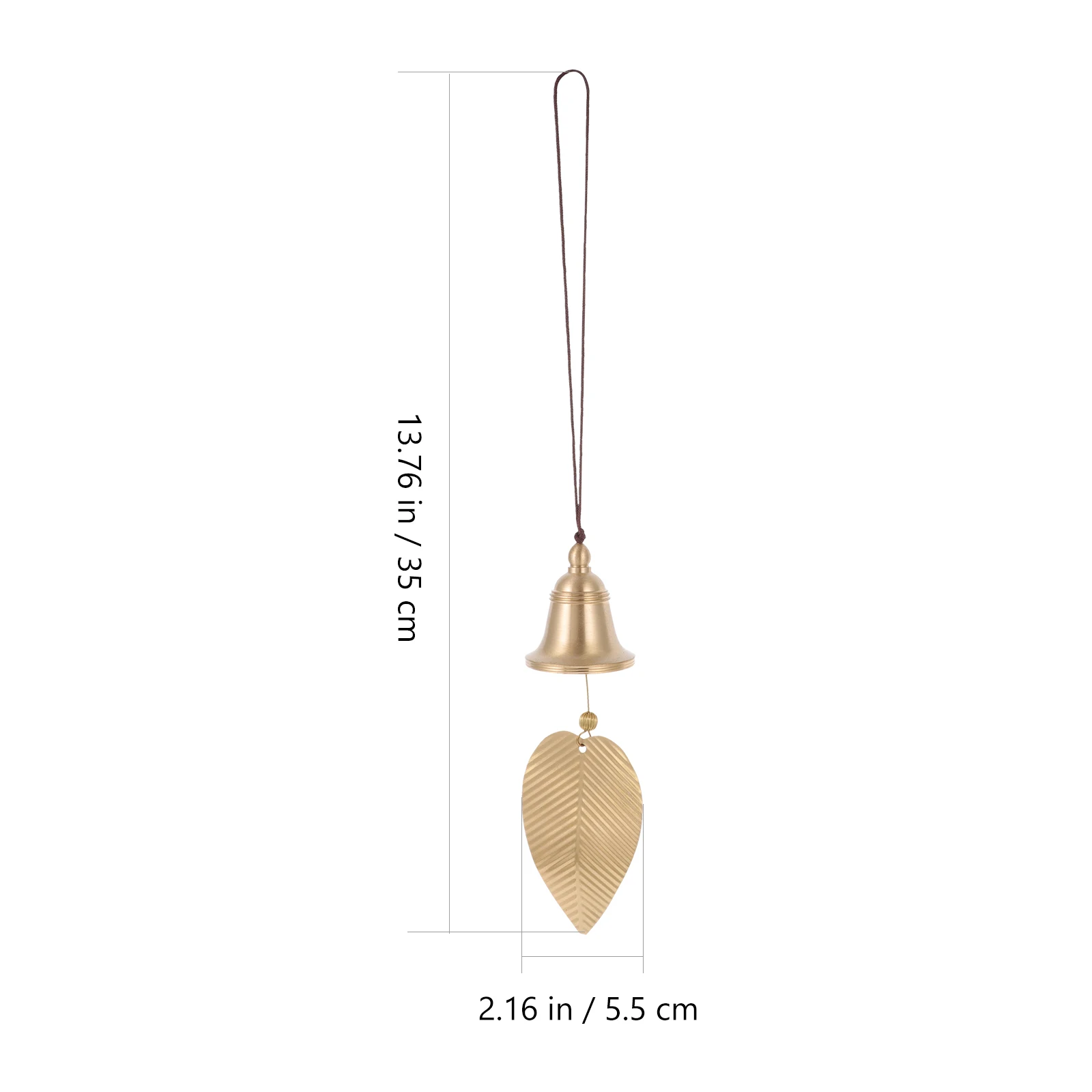 

Copper Leaf Wind Chime Chimes for Balcony Pendant outside Shape Bell Decoration Retro