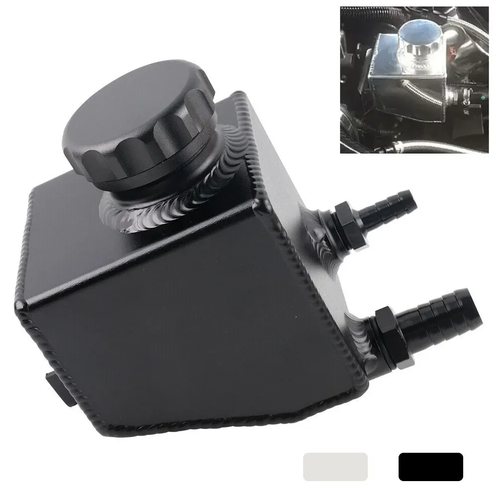 Silver Black Fluid Reservoir Tank Power Steering Pump Polished for V6 V8 VT VX VU VY VZ VE LS1 LS2 Aluminum