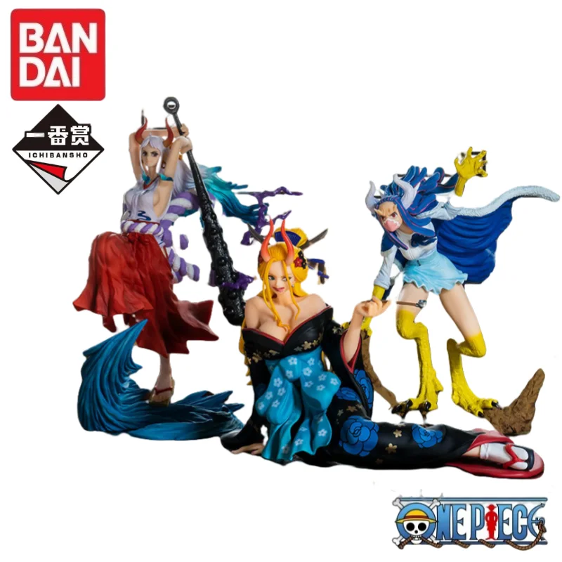 In Stock 100% Original Bandai Ichiban Kuji Ex One Piece Girl's Collection Ha No Kirameki Yamato Ulti Black Maria Anime Figures