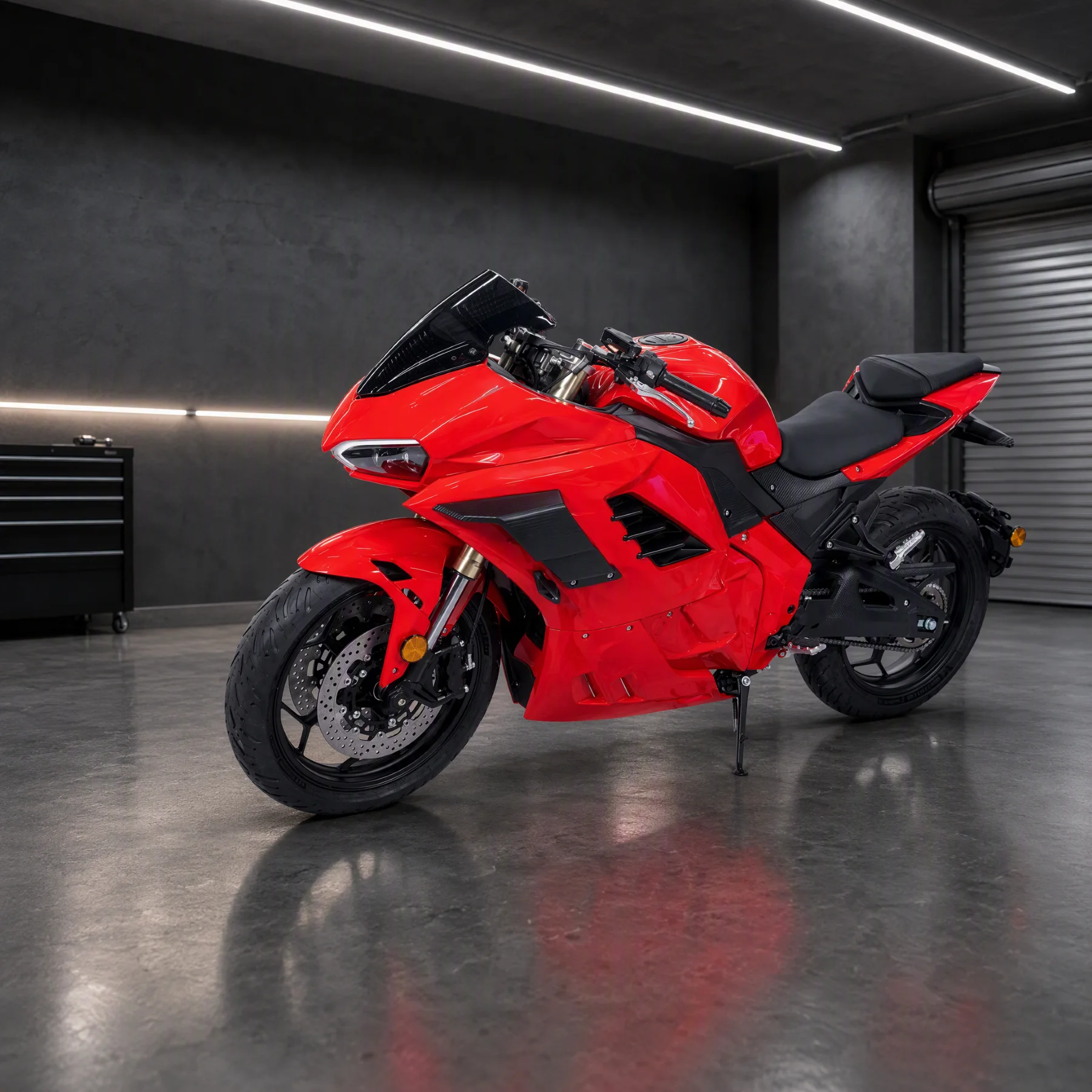 72V Electric Sport Motorcycle Street Racing E-Motorcycle with Digital Display Port Dual Disc Brakes OEM
