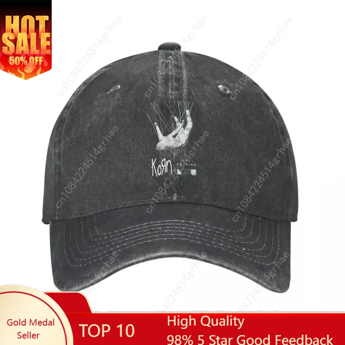 

Korn The Nothing Men Women Cap Music Rock Distressed Deniimm Washed Caps Hat Outdoor Workouts Adjustable Fit Cap