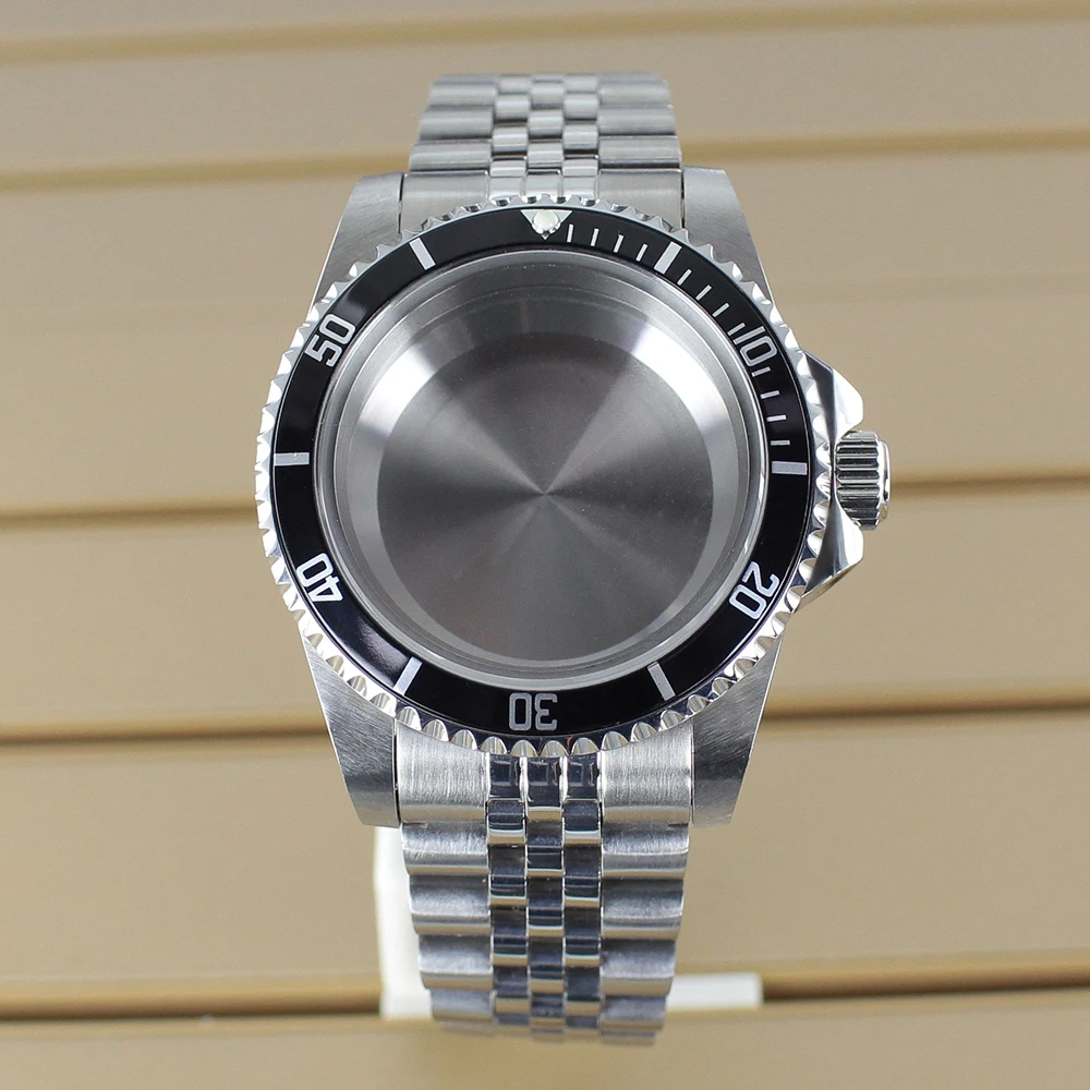 38MM Men's Vintage Watch Cases Sapphire Glass For NH35 NH36 4R36 NH38 NH70 for Retro SUB Uni-directional Bezel Watch Accessories