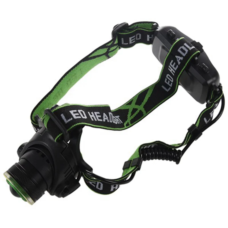 Lampada da testa meccanica dimmerabile A26I-LED T6 Lampada da pesca all'aperto con illuminazione ricaricabile a luce forte