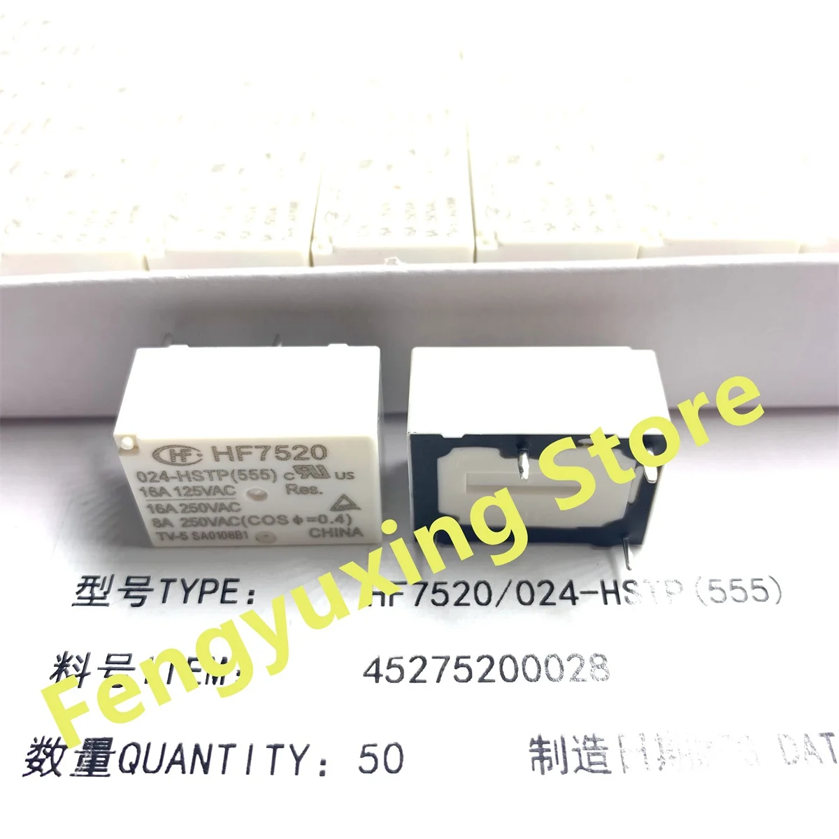 Original HF7520 005 048 012 024-HSTP normally open 4-pin 5V 12V 24V 16A Hongfa