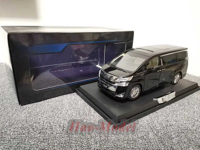 Modèle de voiture en alliage moulé sous pression pour enfants, jouets pour garçons, cadeaux d'anniversaire, passe-temps, collection d'affichage, ornements noirs, FAW Toyota Vellfire MPV, 1/18