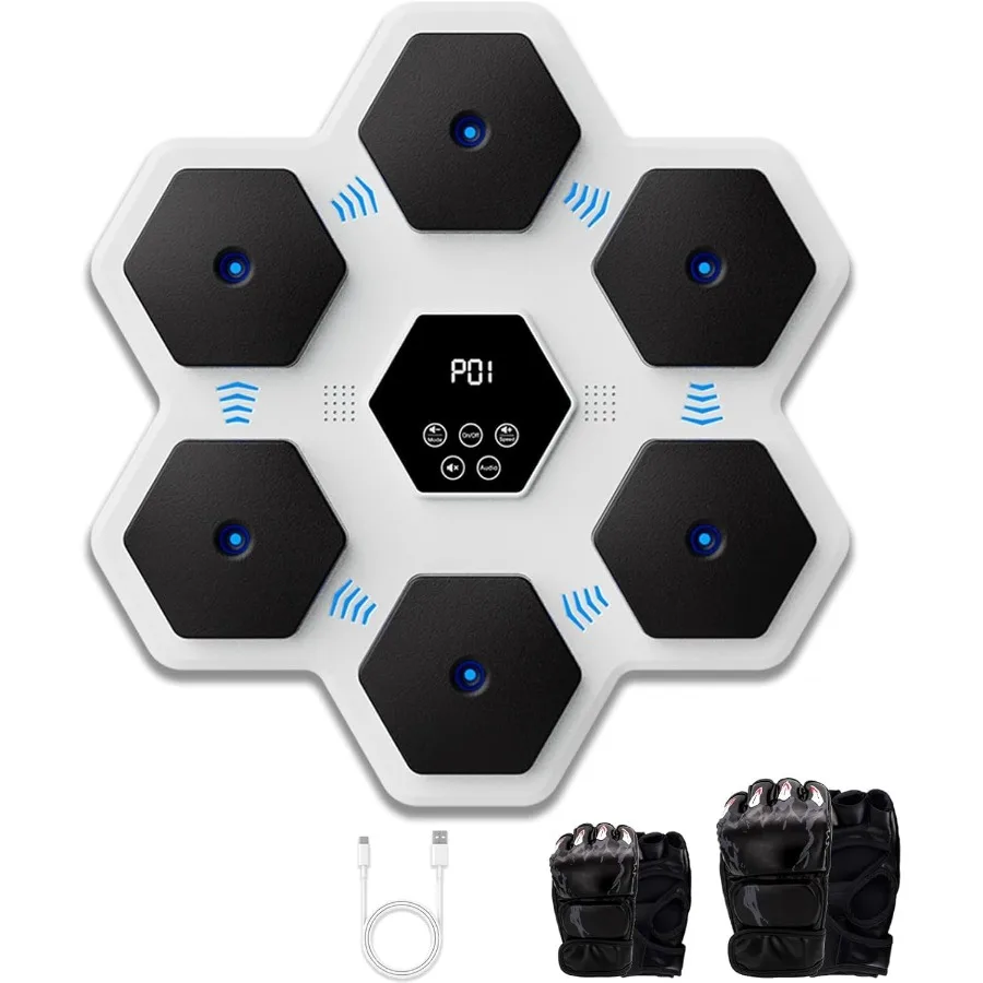 

Wall Mounted Smart Bluetooth Music Boxing Machine for and Adults Interactive Fitness Training Equipment with Audio Sync for Hom