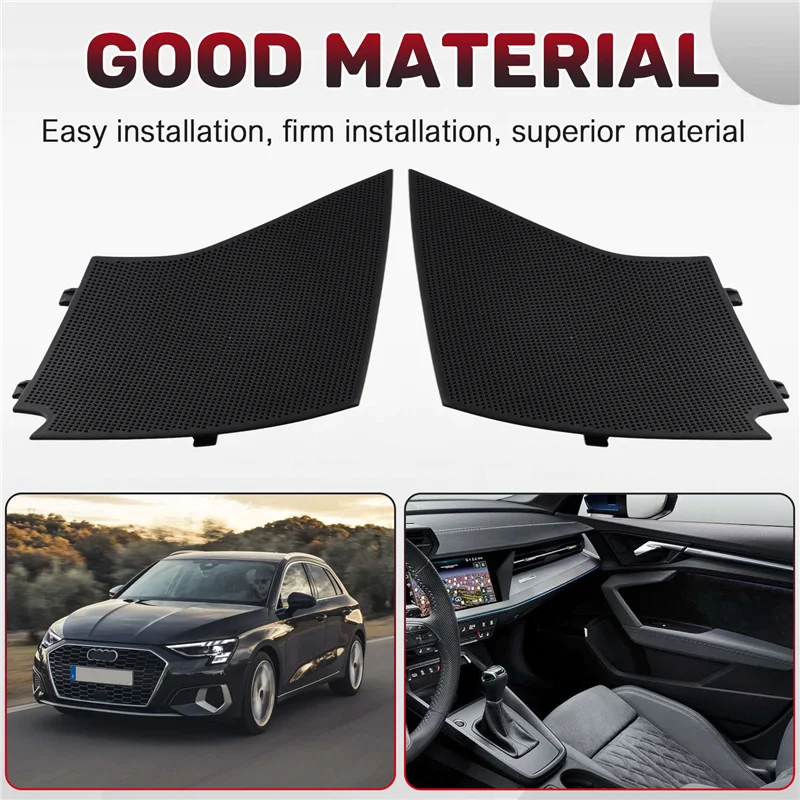 

Efficientt-1Pair Front Door Speaker Protective Cover 8V3035409A, 8V3035410A For A3 S3 RS3 2017-2021