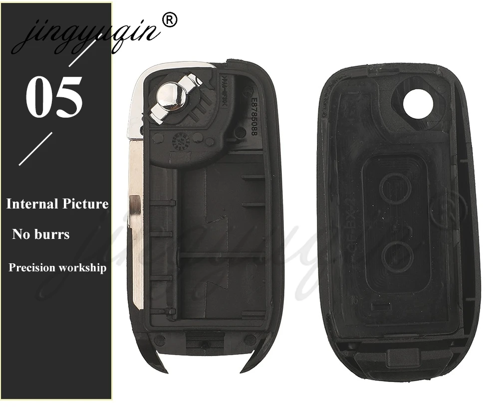 jingyuqin 2/3 Tasten VA2/VAC102 Klappbarer Autoschlüssel-Gehäuse für Renault Logan Duster Sandero Oroch ohne PCB-Gehäuse Ersatz – Detail 10