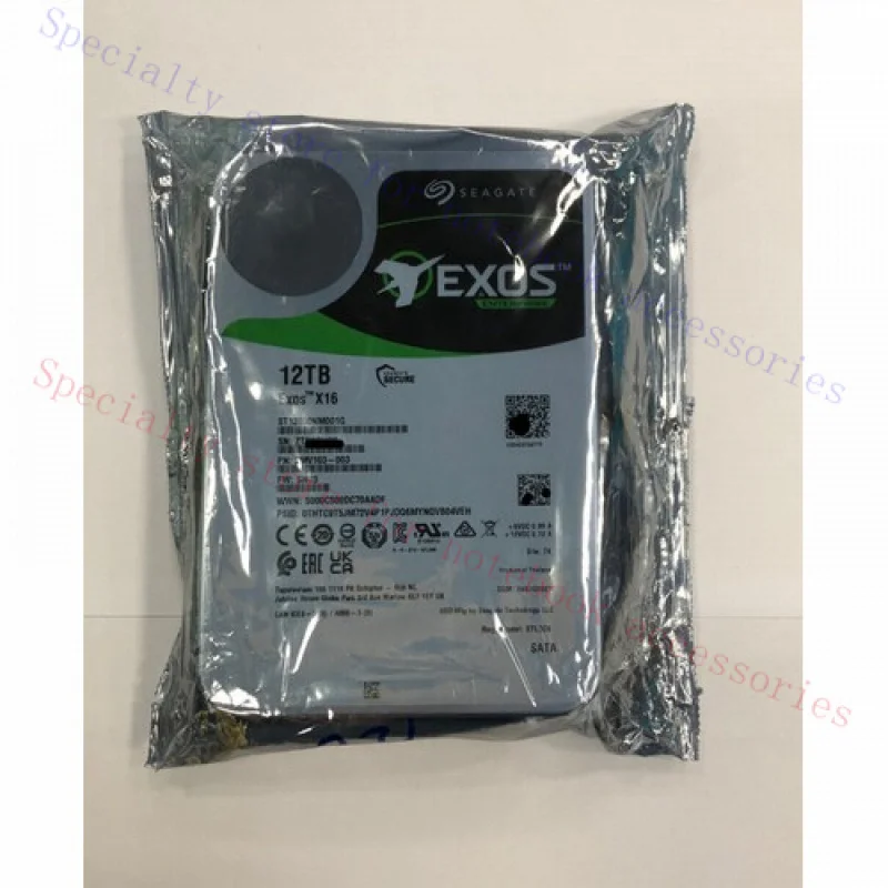 

R+ For Exos X16 12TB ST12000NM001G Seagate 512E 3.5" SATA Enterprise Hard Drive