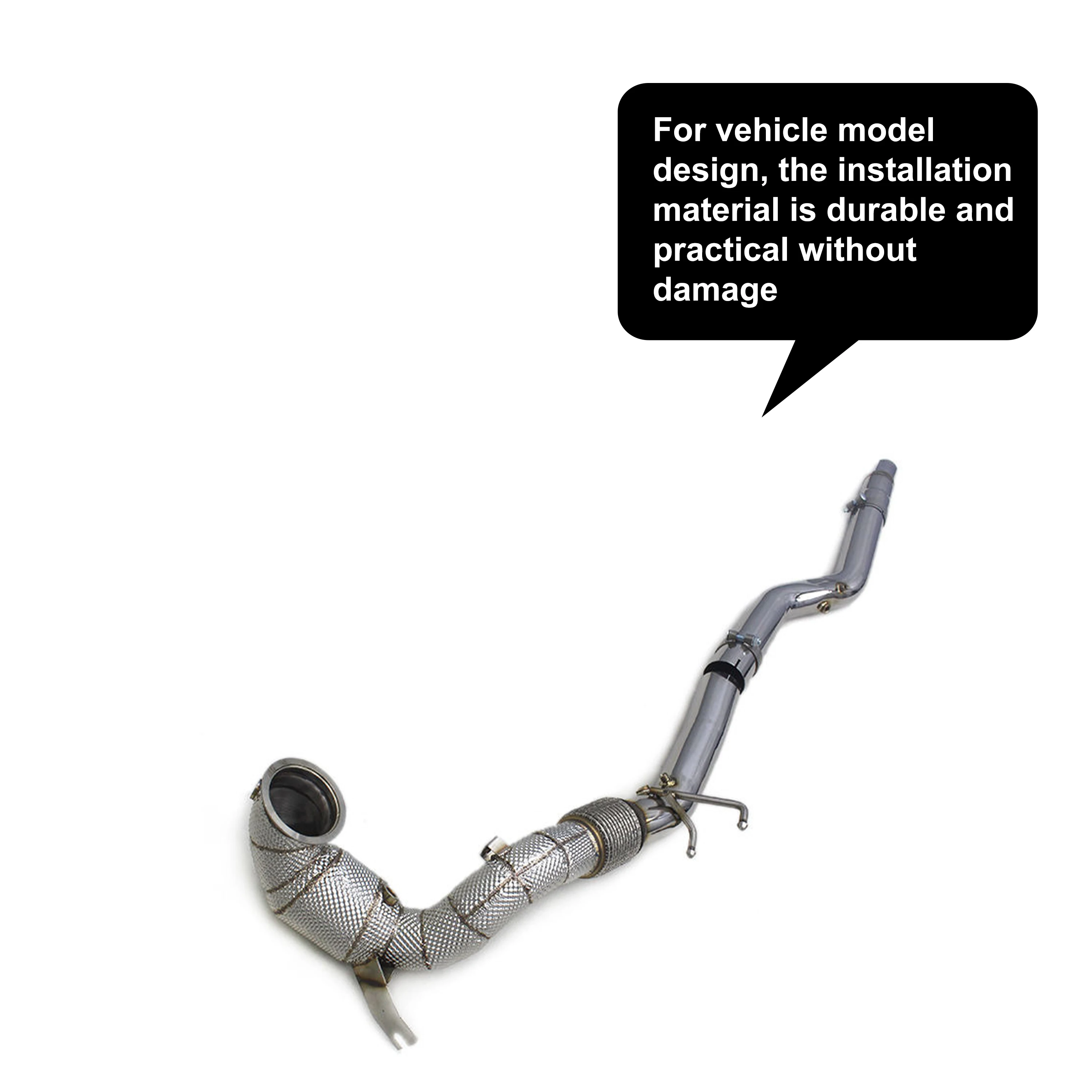 ACE Hochwertiges SUS304 Downpipe für VW/Volkswagen GOLF 8R GOLF 8 GTI MK8 R Performance Racing Auspuffanlage mit Katalysator – Detail 9