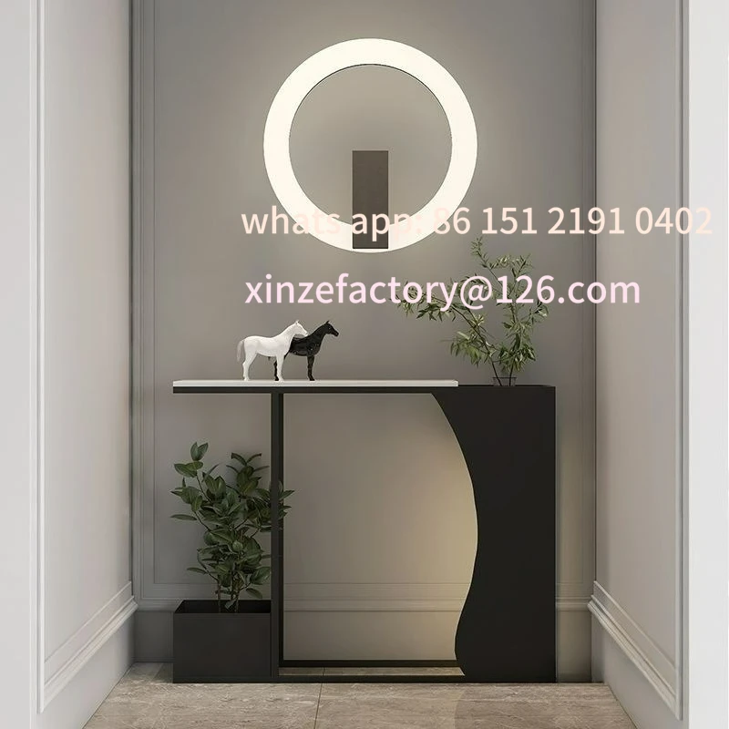 

Customizable Light Luxury Extremely Narrow Entrance Corridor Creative Slate Stone Home High-end Flower Stand Entrance Cabinet